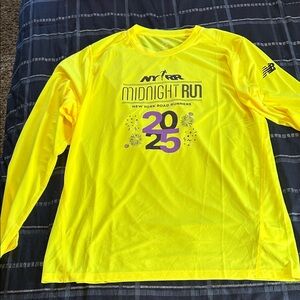 New Balance Bright Yellow Graphic Long Sleeve NWOT